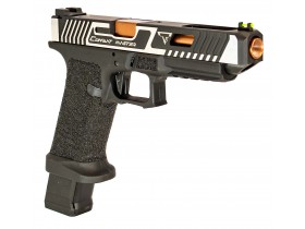 APS Custom Combat Master Silver slide with OMEGA Frame Top Gas pistol 